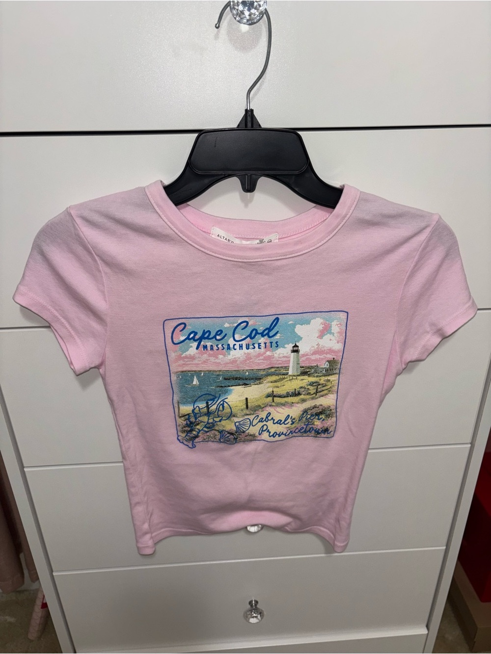 Altar'd State Kids Pink Cape Cod Lighthouse Graphic Tee